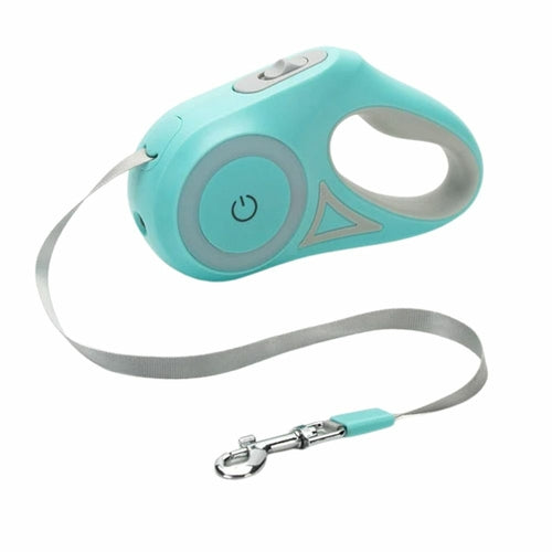 Automatic Retractable LED Dog Leash with RGB Streamer Light | Night Safety Pet Leash