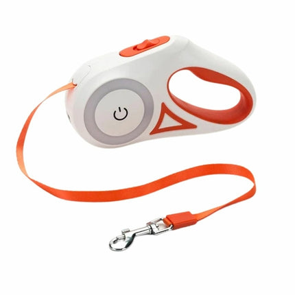 Automatic Retractable LED Dog Leash with RGB Streamer Light | Night Safety Pet Leash